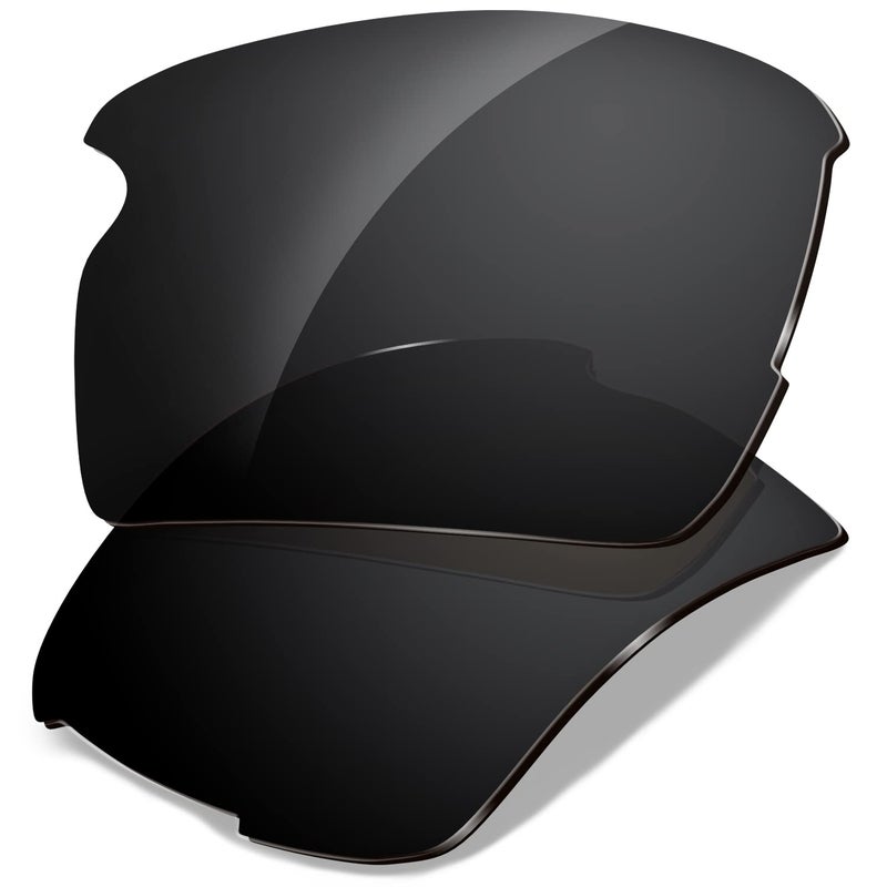 Dynamix Polarized Replacement Lenses for Oakley Flak 2.0 XL | Easy To Install | Fit Perfectly | Solid Black - Image 1